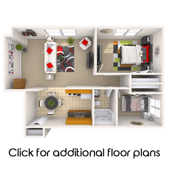 Floor Plans of Auburn Place Apartments in East Lansing, MI